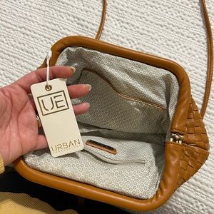 Boutique crossbody woven leather purse